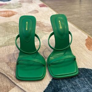 PLT Green Strappy Heels